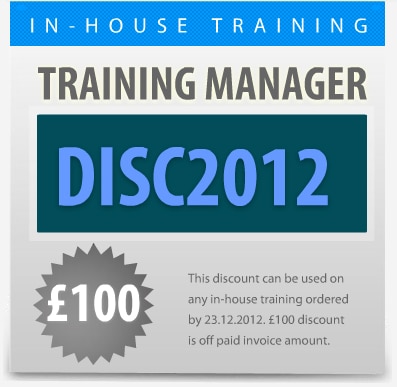 discount on inhouse training courses
